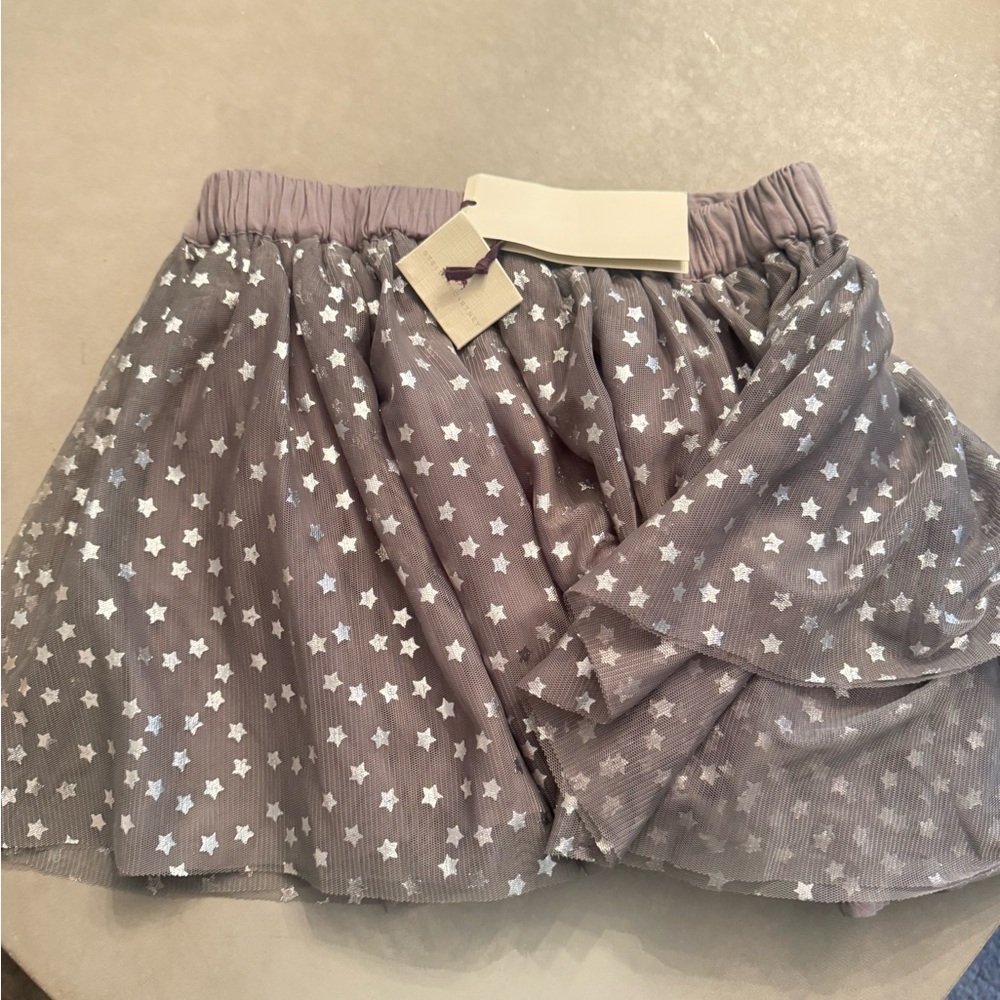 NWT Stella McCartney kids grey and silver tulle skirt